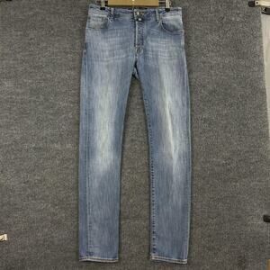 Jacob Cohen Jeans Men 36 Style 688 Comfort Handmade Slim Blue Denim Italy Luxury